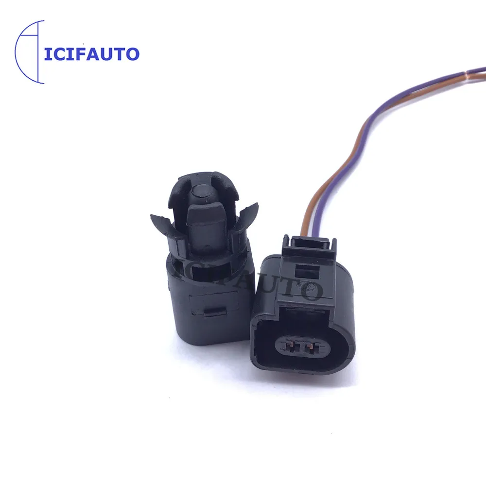 Ambient Outside Air Temperature Sensor With 2 pin Connector Plug For Volkswagen AUDI SEAT SKODA 1J0919379A 1J0973702