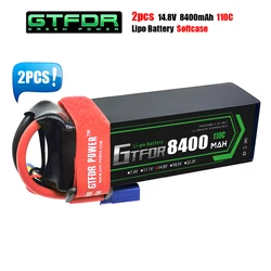 GTFDR 배터리 Lipo 2S 3S 4S 7.4V 11.V 14.8V 8400mah 8000mah 6750mah 6500mah 5200mah XT60, RC 라디오 제어 자동차 버기 Arrama