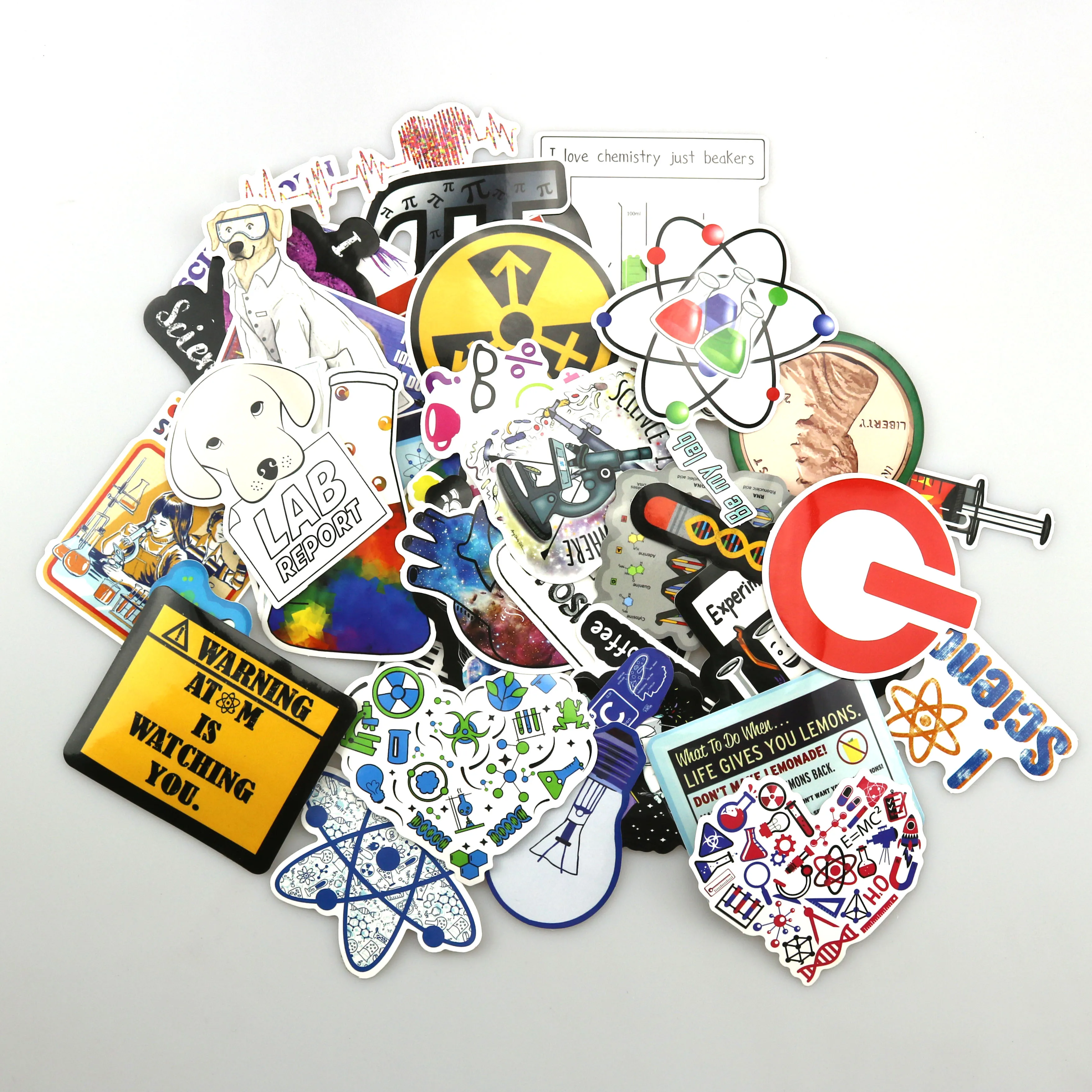 10/30/51PCS Science Chemistry Lab Stickers For Waterproof Decal Laptop Motorcycle Luggage Snowboard Fridge Phone Car Sticker