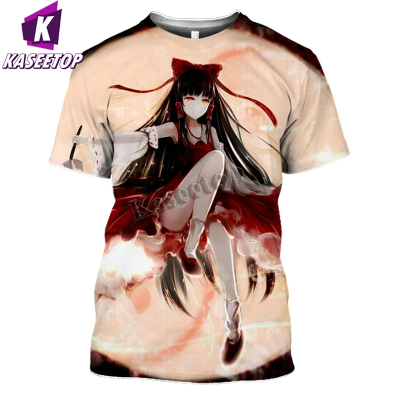 Anime Girl T Shirt Men 3D Beach Women Samurai Tops Touhou Project Tshirt Sexy Bikini Hentai Cartoons Beauty Sportswear T254