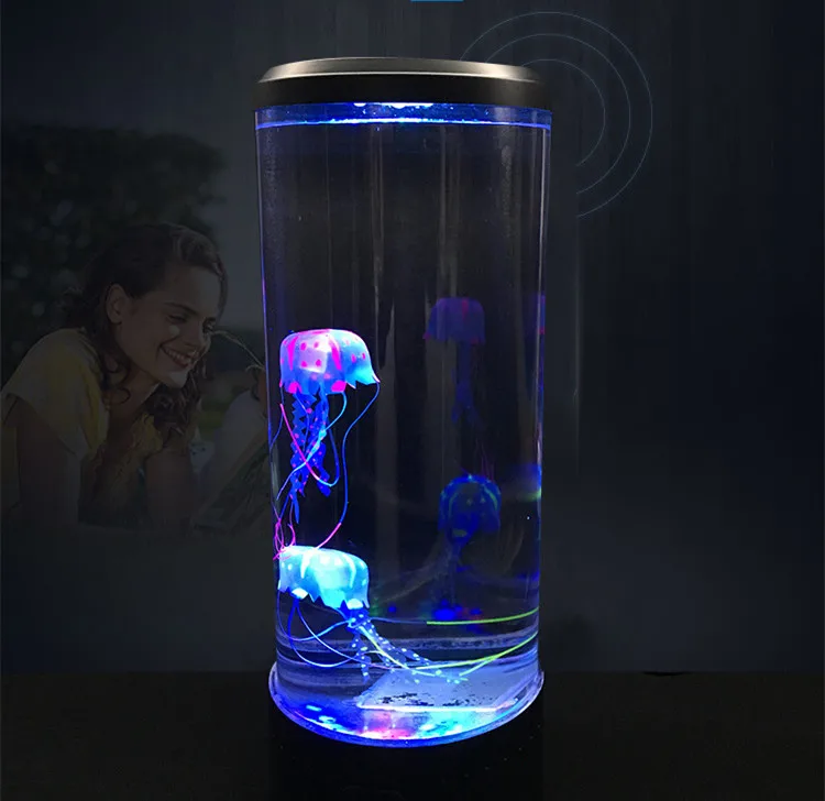 Round Jellyfish Lamp - USB Powered - Jellyfish Lava Lamp Mood Lamp