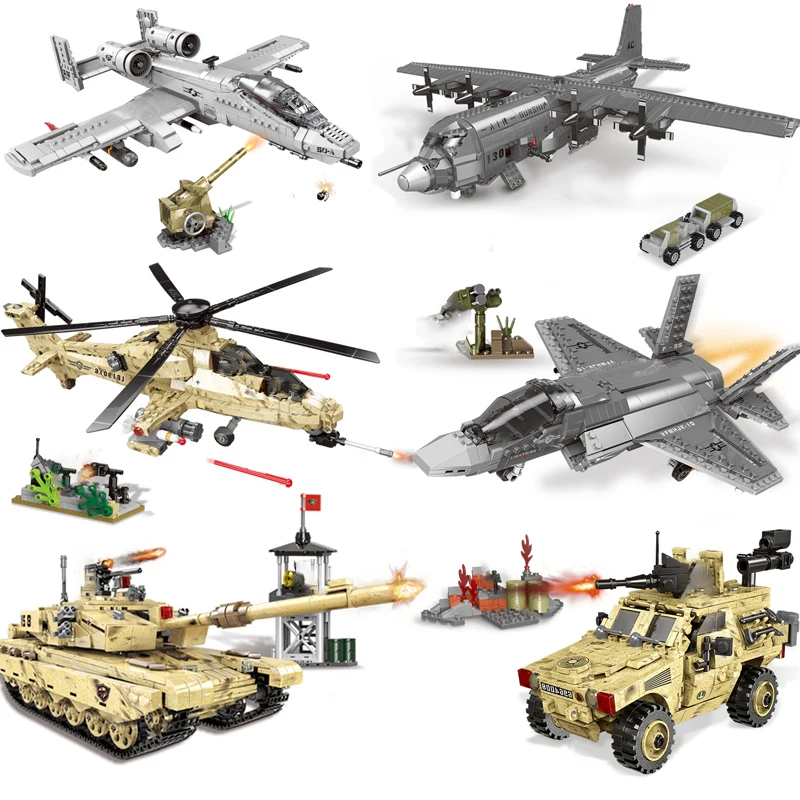 XINGBAO Military Set Arms Rocket Gun Tank Fighter Armored Vehicle Model Building Toys Blocks Bricks With WW2 Figure MOC