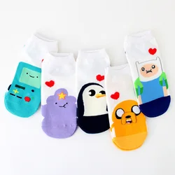Ladies Socks For Girls Anime Socks Cotton Ankle Socks Women Fun Adventure With Finn And Jake Summer Spring Cute Kawaii Sock Sox