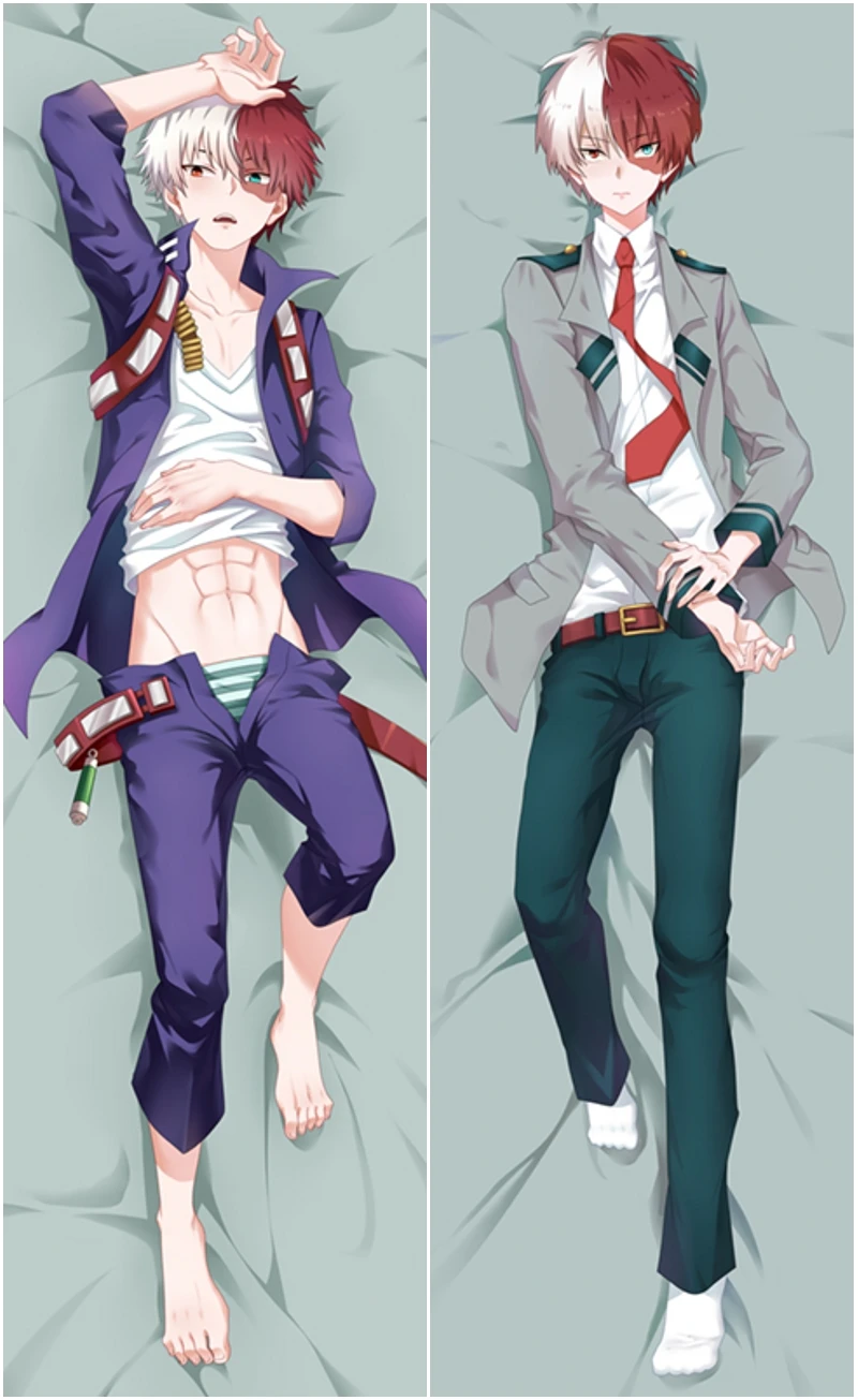 Hot Boku No Academia Todoroki Shouto Cosplay Dakimakura Pillow Case Hugging Body Gift Prop