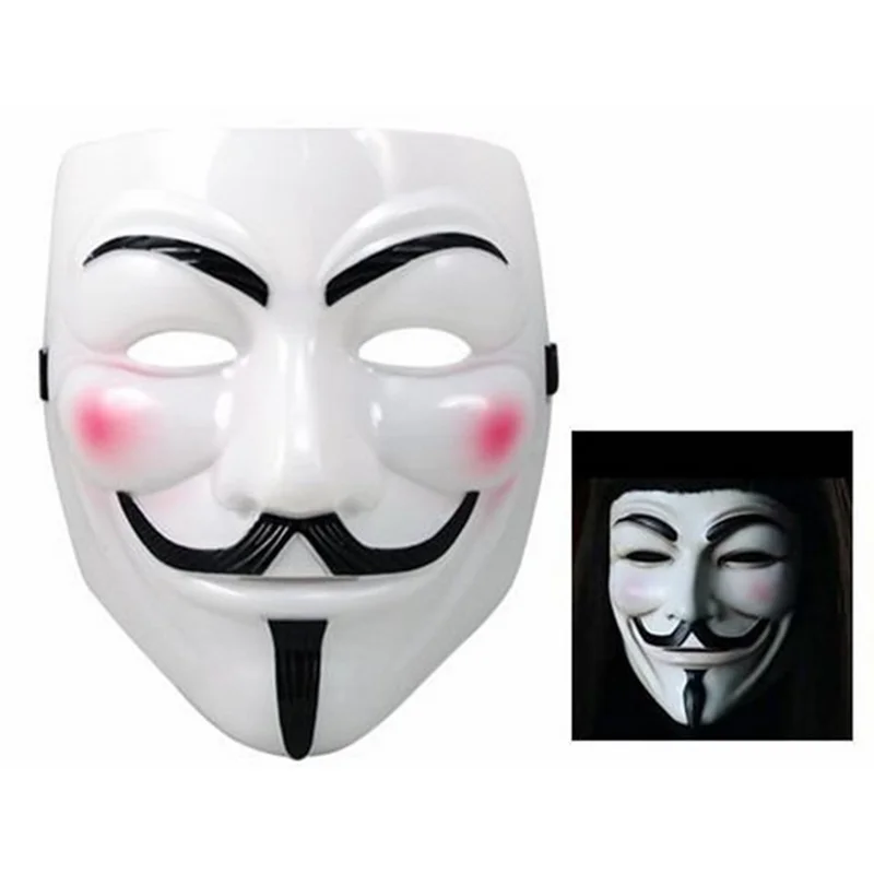 Anonimowy facet Fawkes Halloween Christmas Party prezent dla dorosłych dzieci motyw filmowy maska filmowy Cosplay V for Vendetta maska hakera