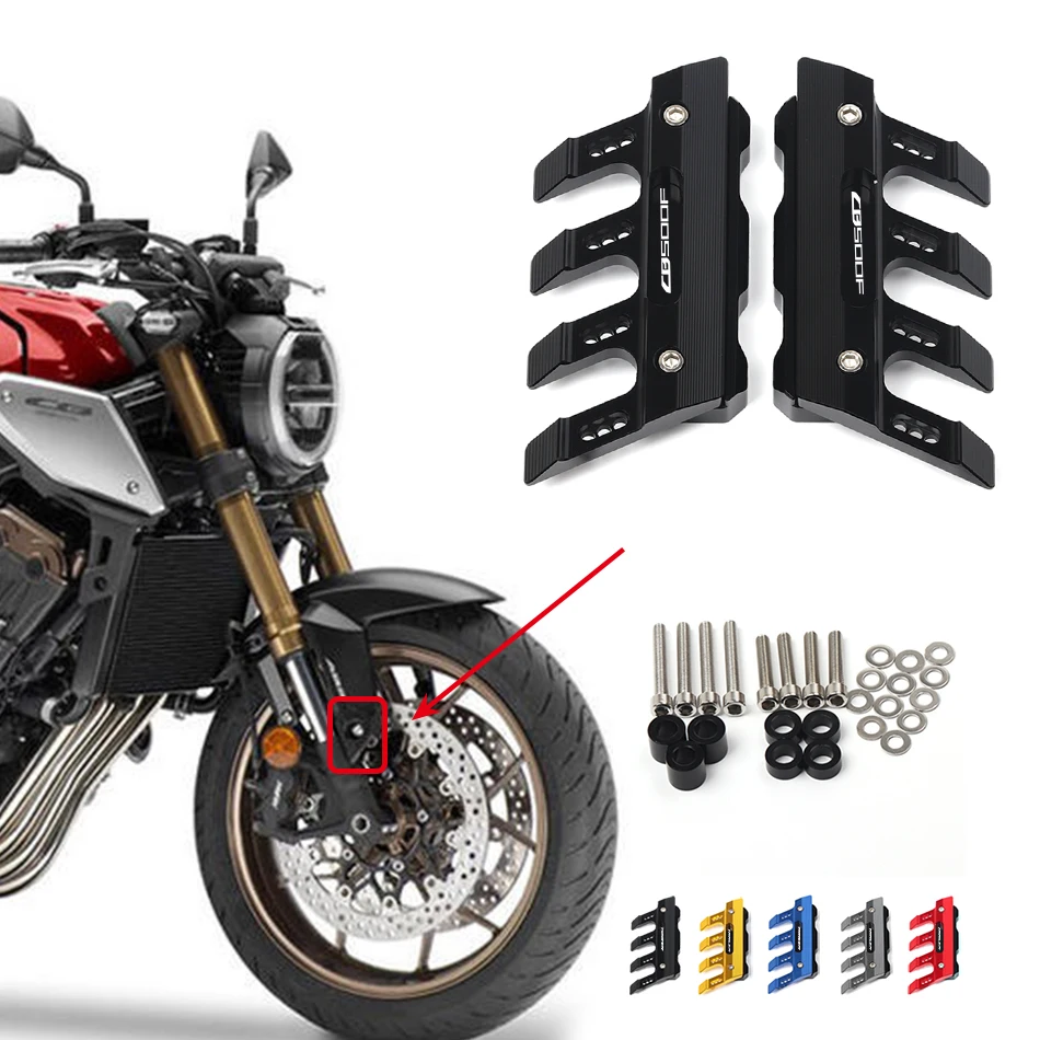 For Honda CB500F CB 500F Universal Motorcycle Mudguard Side Protection Mount Shock Absorber Front Fender Cover Anti-fall Slider