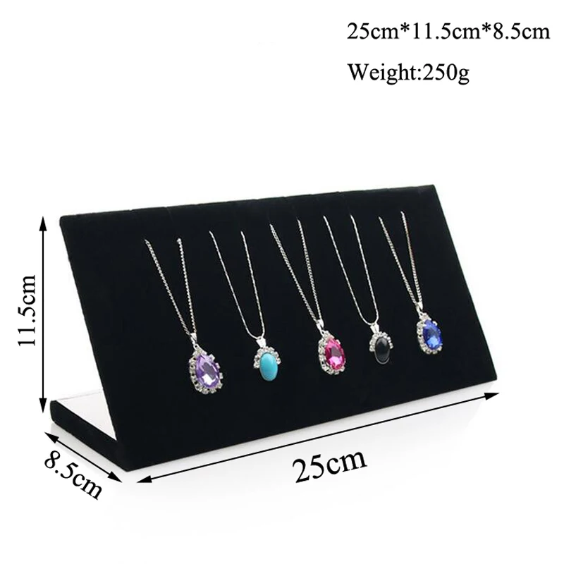 New Arrival  pendant Rack Jewelry Display Stand More Style New Item 5 Colors Velvet Material  Necklace Display Packaging Storage