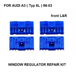 KIT de reparación de regulador de ventana eléctrica, CLIPS x4 para AUDI A3 8L1, puerta delantera izquierda y derecha 2/3, 1996-2003, S3 S6 RS6, nuevo