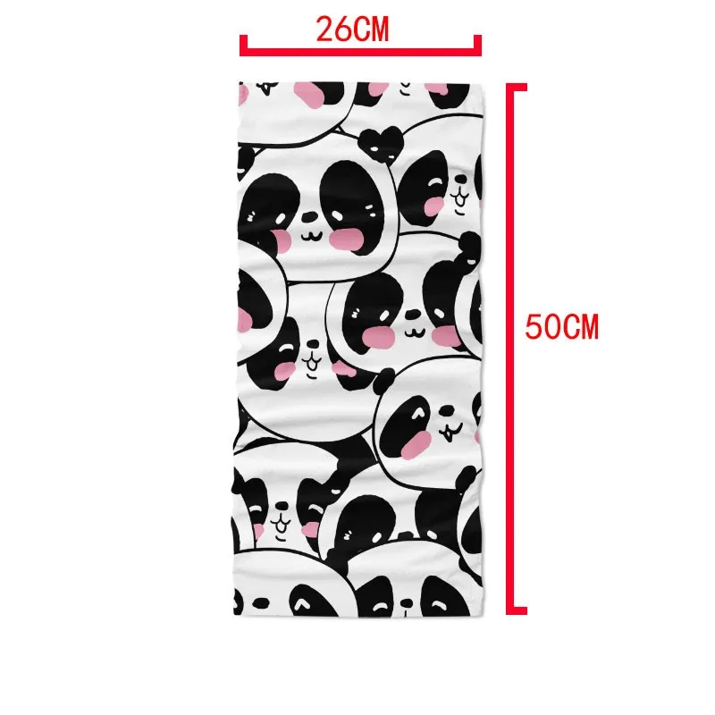 Cycling Face Bandana Headwear Kawaii Cartoon Panda Scarf Outdoor Sports Men Women Scarf Activities Multi Function Bandana