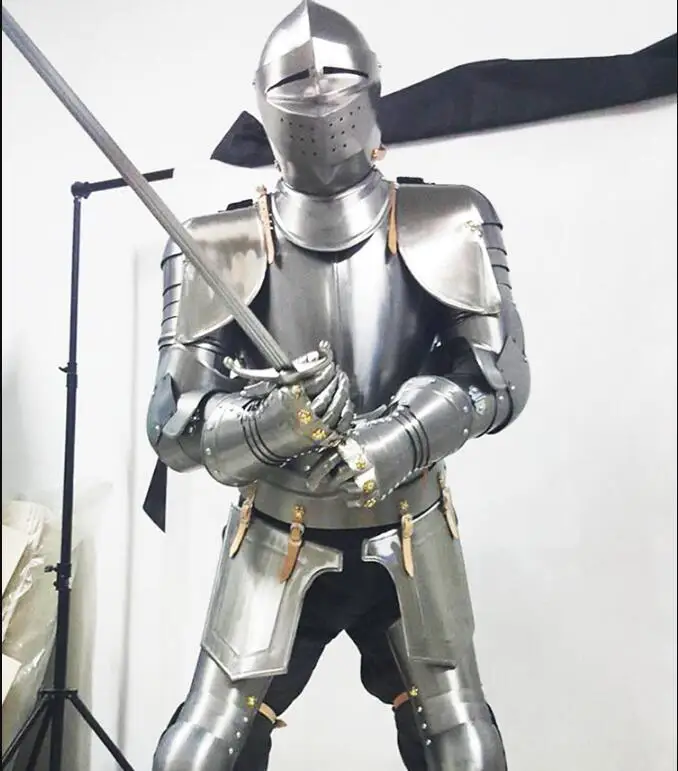 Medieval European Knight Armor Wearable Iron Cover Body Stage