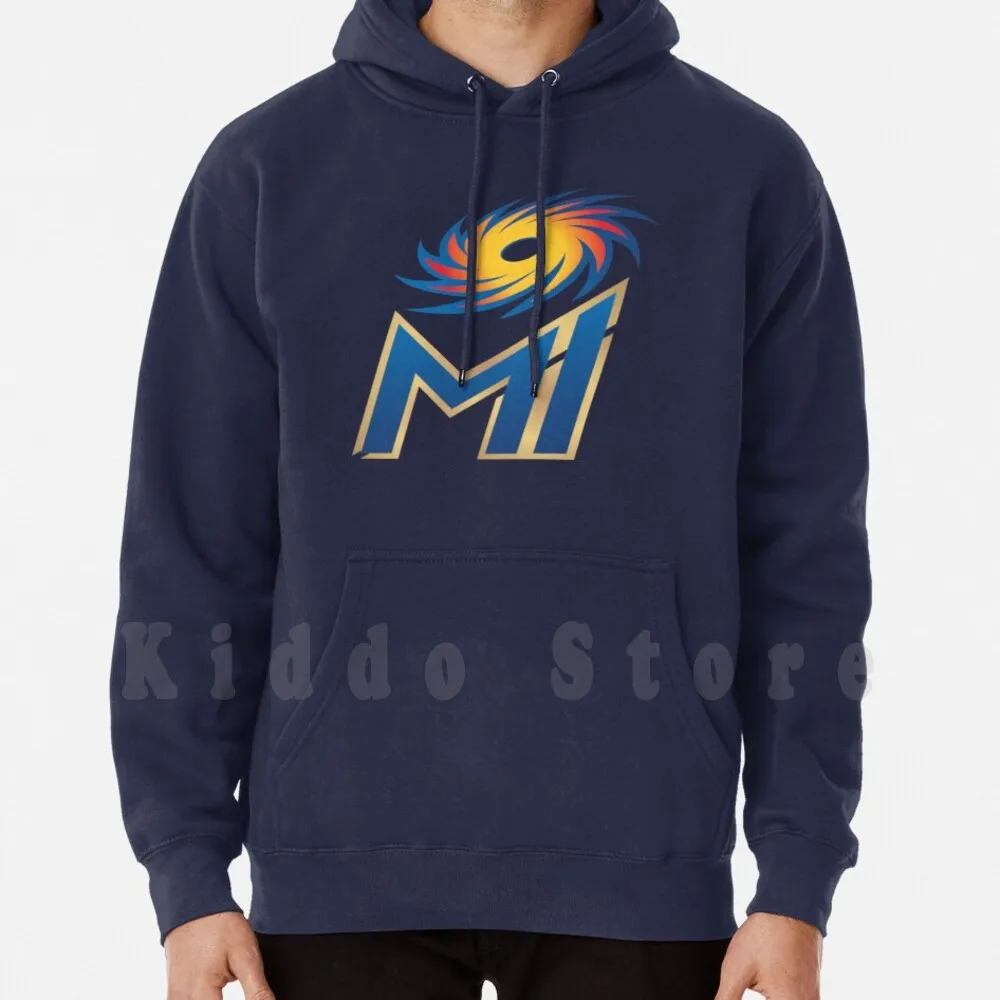 Mumbai Indians-Ipl Cricket 2020 ( Blue ) Hoodies Long Sleeve Mumbai Indians India Cricket Fever Dubai 2020