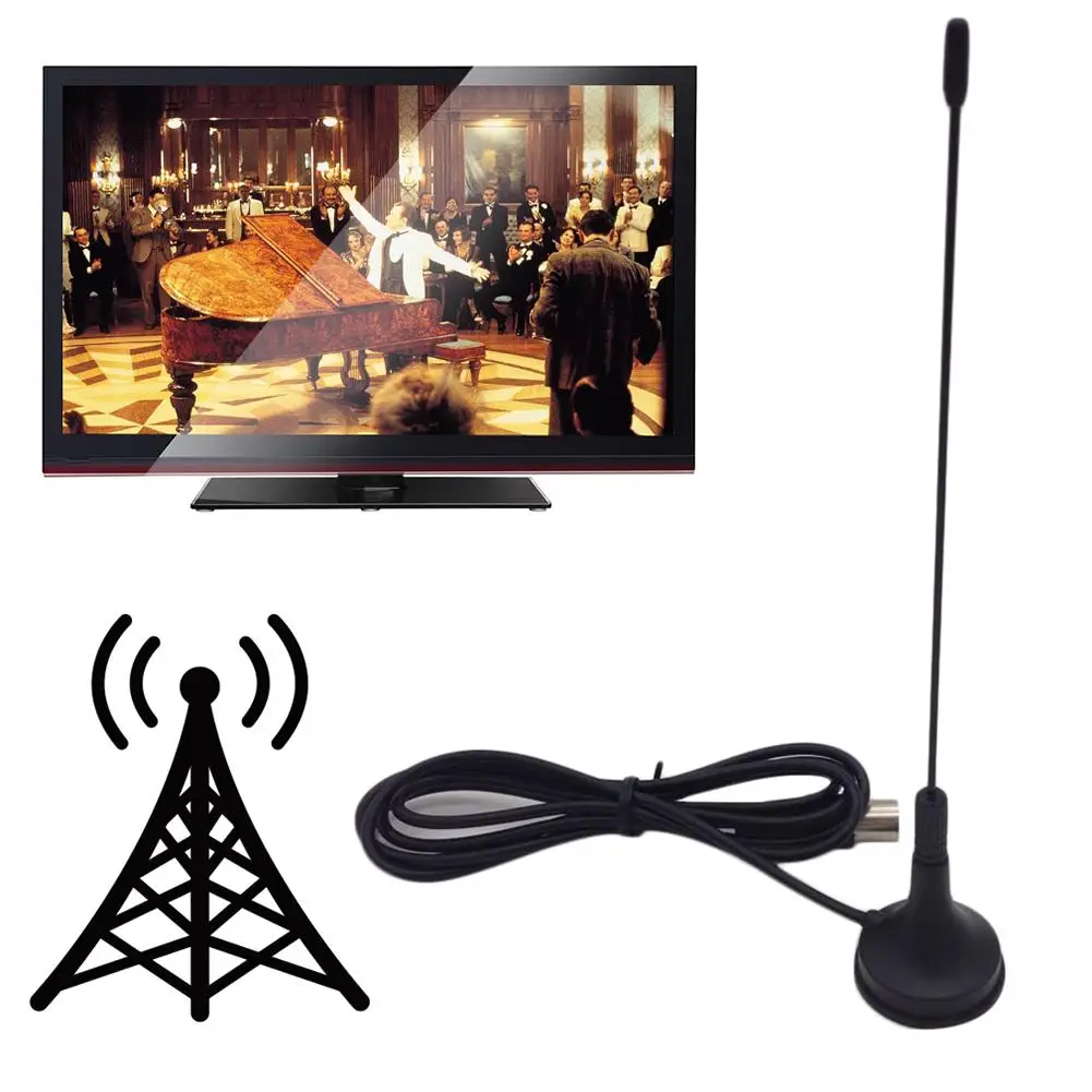 

5dBi USB Digital DVB-T HDTV Antenna Aerial Sucker Indoor Terrestrial TV Receiver 2020