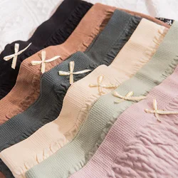 Women 's Cotton Underwear Student Butterfly Antibacterial Briefs Breathable Mid Waist Seamless Panties Type Rise  Material