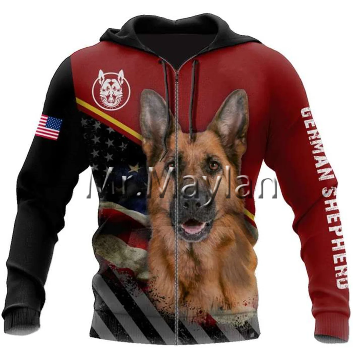 Unisex 3D Graphic Hoodies Sweatshirts Animals Dog Art German Shepherd Hoodie Men/Women Casual Streetwear Sweatshirt Pullover D33