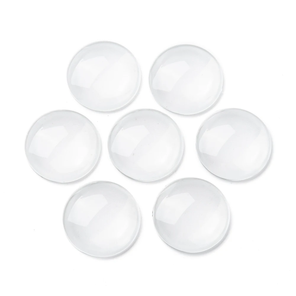 50-200pcs 6mm-30mm Glass Cabochons Half Round Dome Clear Transparent Jewelry Findings for DIY Jewelry Bracelet Necklace