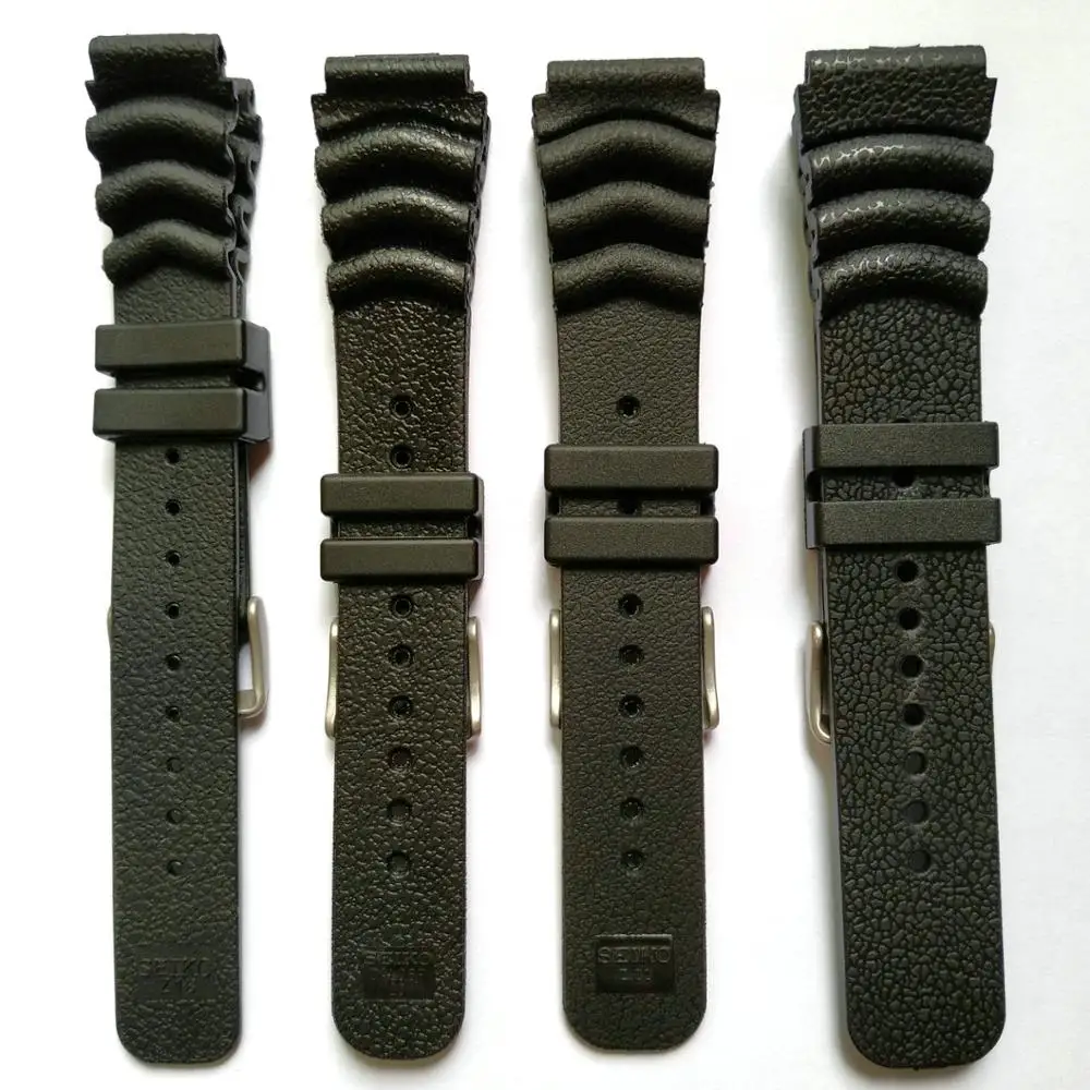 18mm 20mm 22mm 24mm Rubber PU Resin Watch Band Replacement Strap for Seiko Diver Scuba Durable Thick Sports Bracelet