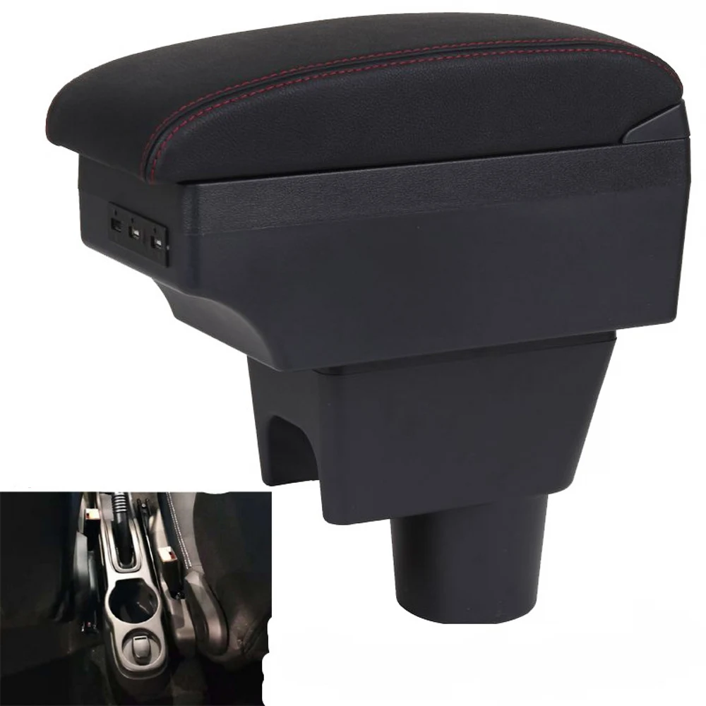 

For Nissan Terrano Armrest Box Car Center Console Storage Space Case Elbow Rest with Cup Holder USB Interface