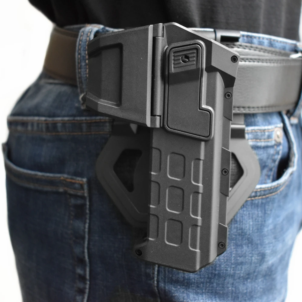 

Подвижная кобура для пистолета Colt 1911, светильник/лазерный полимерный чехол для правой руки, тактический поясной чехол для пистолета, чехол для охоты, страйкбола