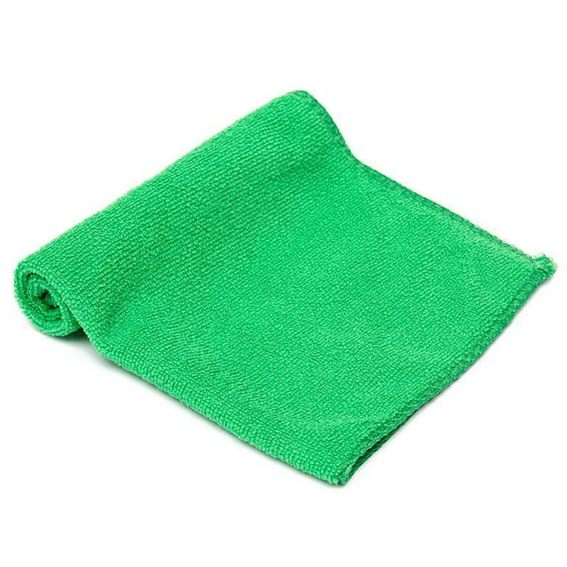 10Pcs Green Car Cleaning Wash Cloth Microfibre Cleaning Auto Car Detailing Soft Cloths Wash Towel Duster Microfiber Towel Tools