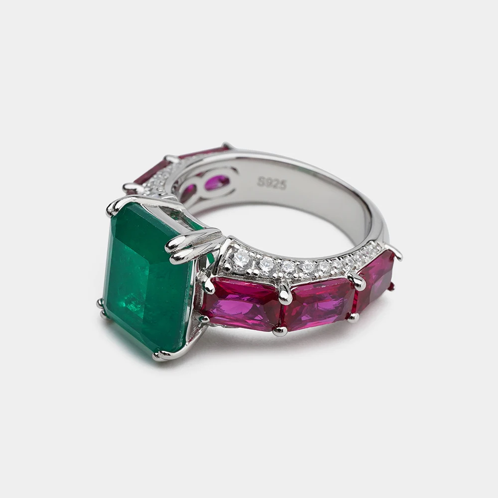 Amorita boutique fine jewelry green stone material gem stone ring