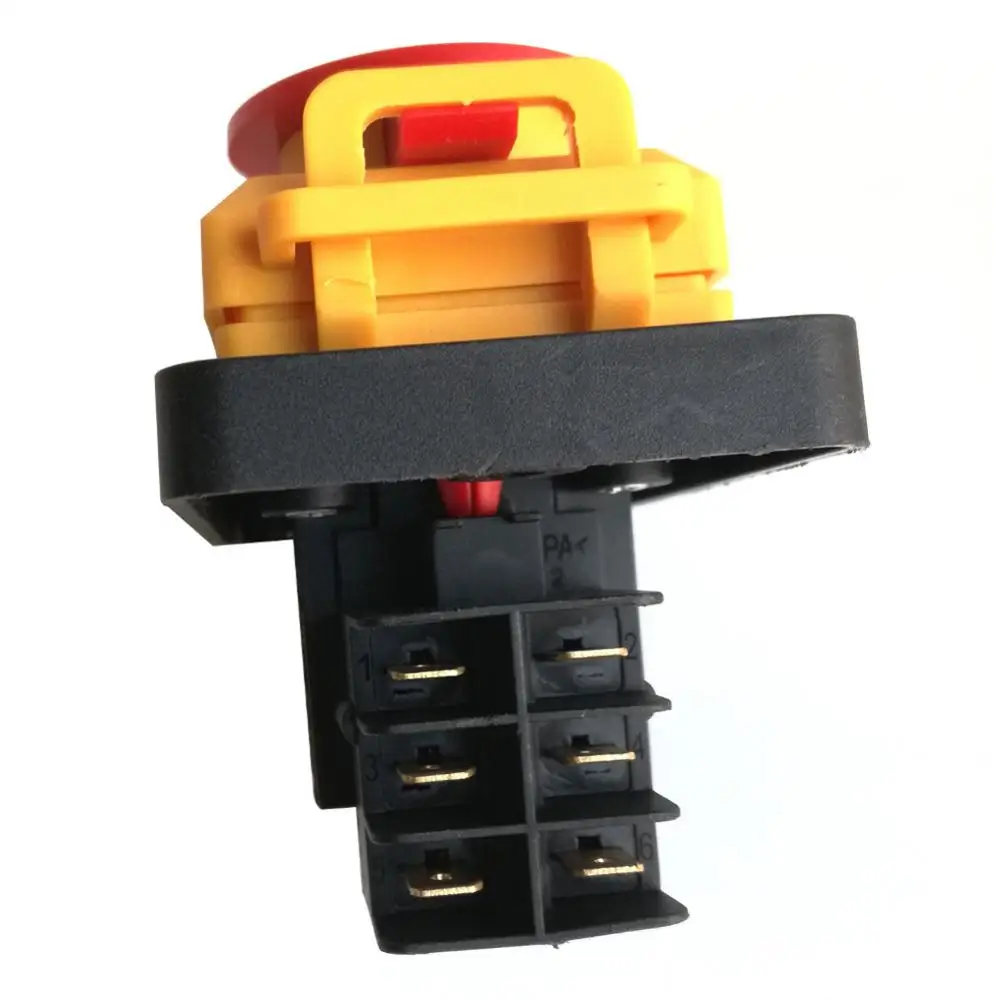 KJD22 4 Chân 6 Chân Điện Từ Công Nghiệp Công Tắc Dừng Khẩn Cấp Nút Nhấn Công Tắc Tắt Xe Đẩy Công Tắc AC 250V 12(10) một