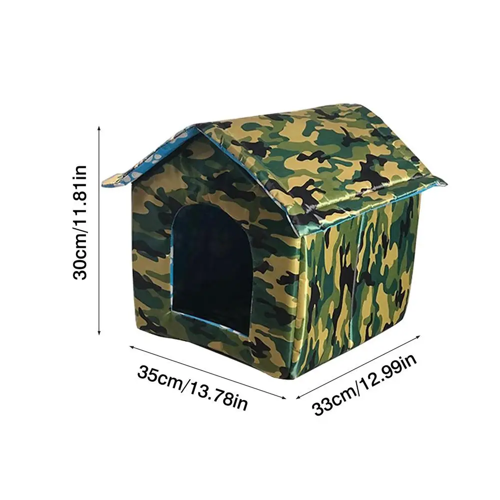 Pet Dog House Outdoor Foldable Dog Cat House Winter Warmer Waterproof Dog House Kennel Nest For Pets Puppy Dog Cat Sleeping Bed