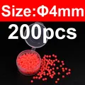 4mm 200 piezas rojo
