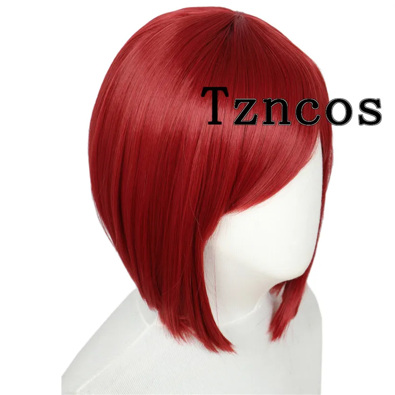 Tzncos شعر مستعار أحمر قصير Yumeno Himiko شعر مستعار صناعي مقاوم للحرارة #3