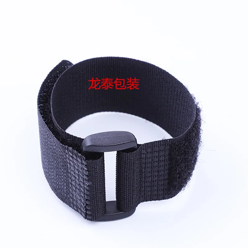 10 pz/lotto Nero Riutilizzabili In Nylon Auto Adesivo Gancio e Anello di Cavo Cavo Cravatte Tidy Cinghie PC TV Organizzatore 20- 60 centimetri di Lunghezza 2 centimetri di Larghezza