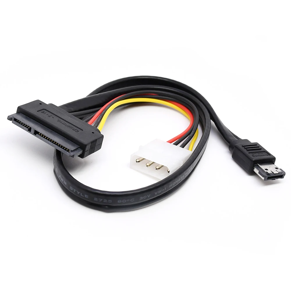 

50cm Power ESATA Combo to SATA 22pin with IDE 4pin 5V 12V Power for 3.5 2.5 inch Hard Disk