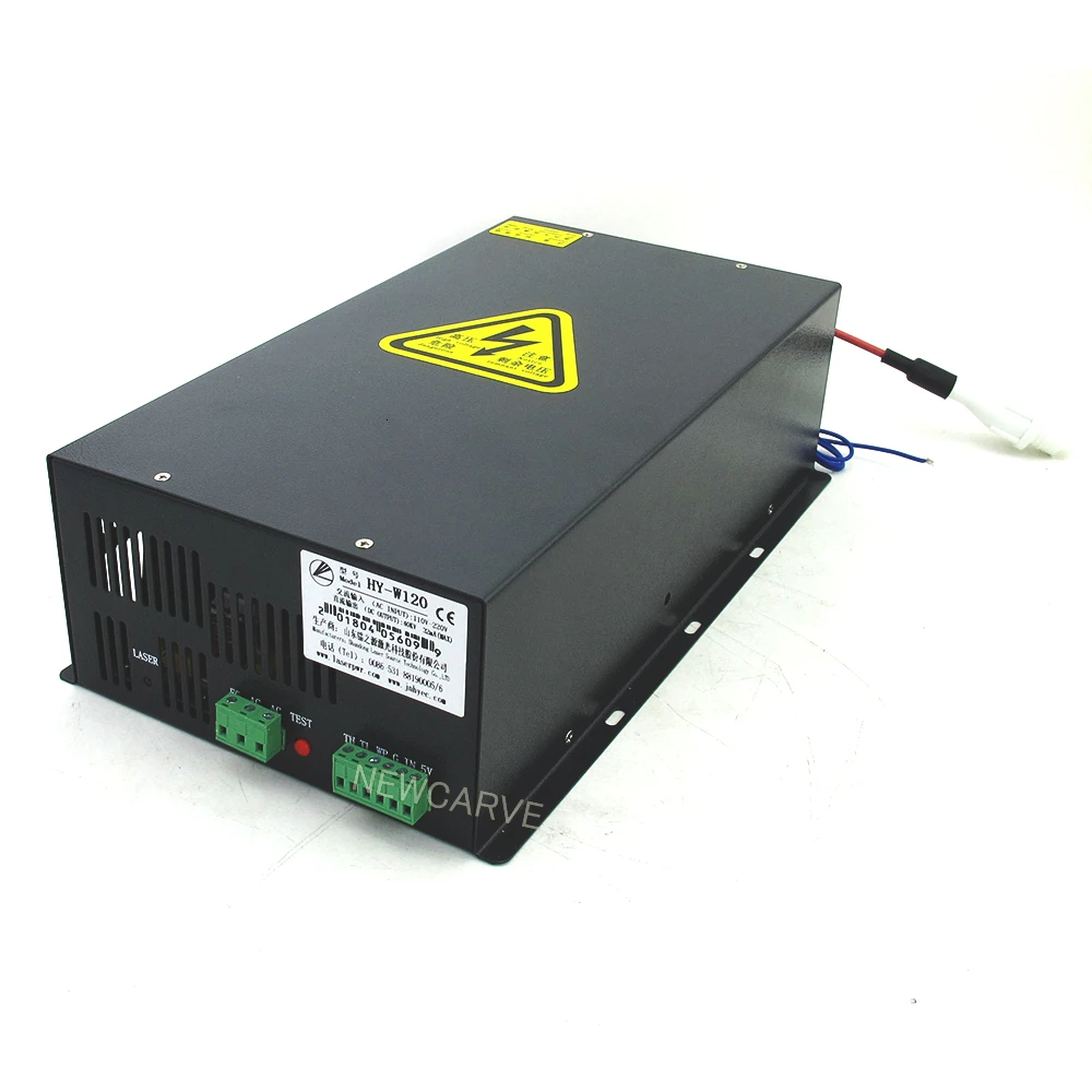 HY-W120 120W CO2 Laser Power Supply  For 100W 120W Laser Engraving And Cutting Machine NEWCARVE