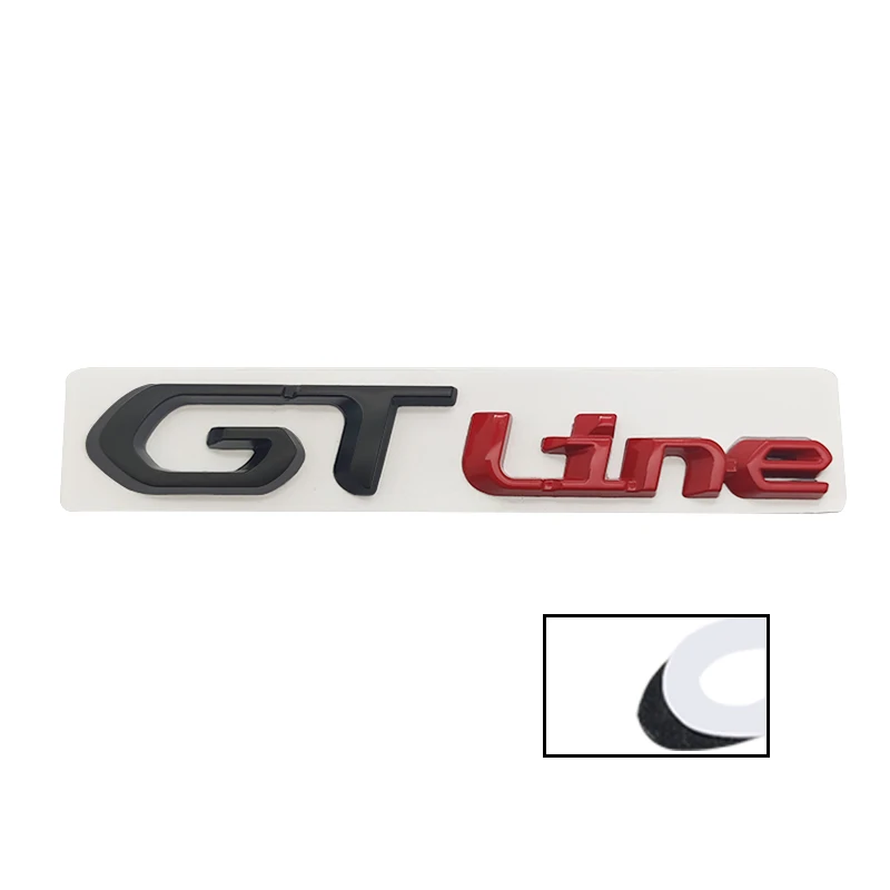 3D Metal GT Line Car Emblem Badge Sticker Car side sticker Rear Trunk emblem For Peugeot 206 208 308 508 3008 5008 Accessories