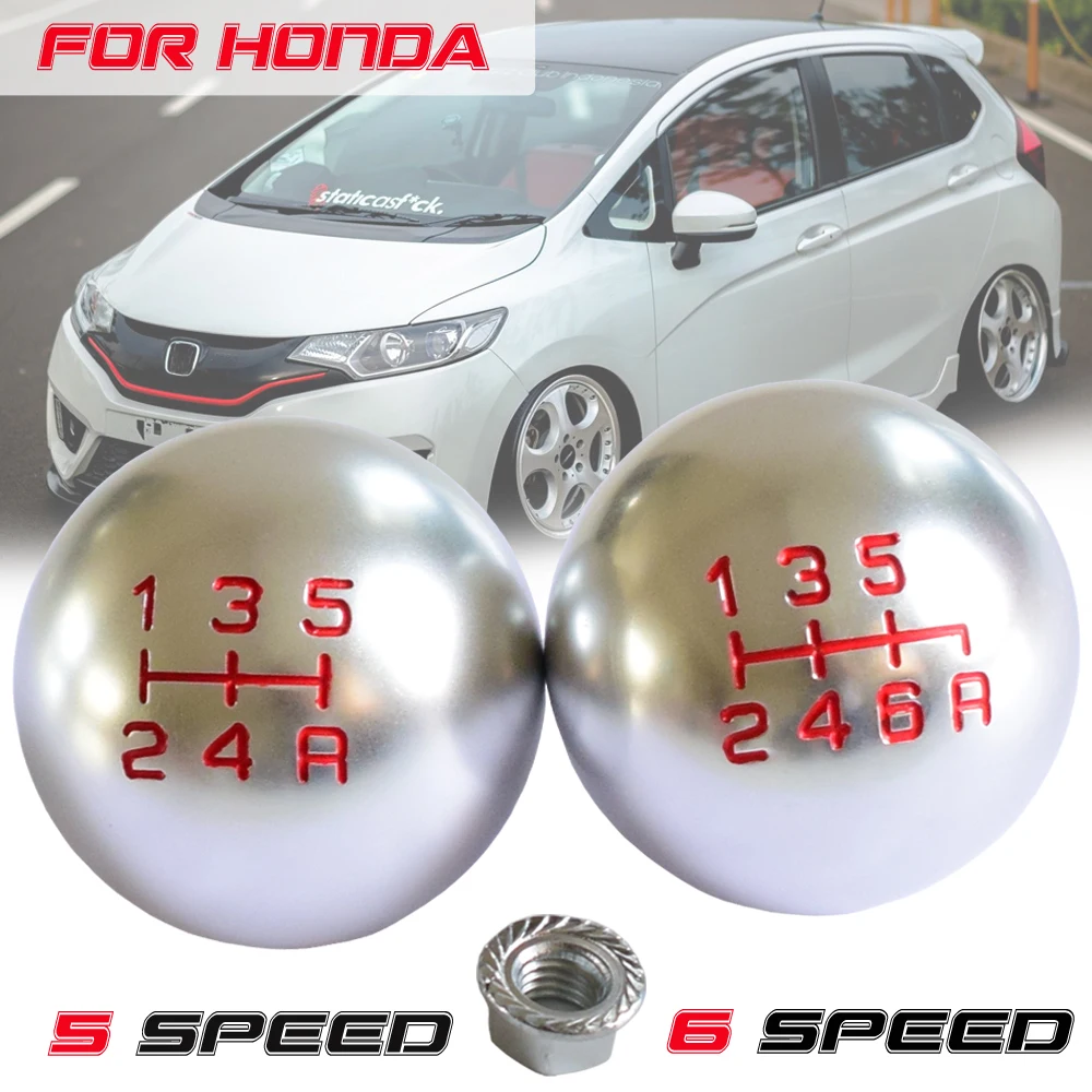 Kugelform Schalthebel 5/6-Gang-Schaltknauf Sports til passend für Honda Fn2 Civic Autozubehör m10 x 1,5 Aluminium legierung