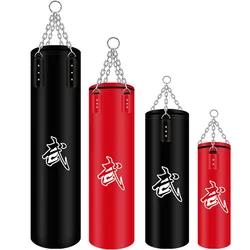 PU Empty Sandbag Hanging Punching Bag Training Fitness Kick Boxing Bag for Kid Teenage Adults Men Gym Exercise Thai Boxing Bag