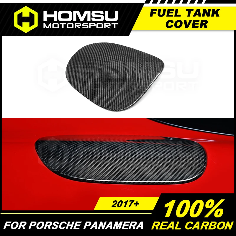 

100% Real Carbon For Pors-che Pana-mera Carbon Fiber Fuel tank cover for pana-mera 2015-2017 Facelift Add On side mirror