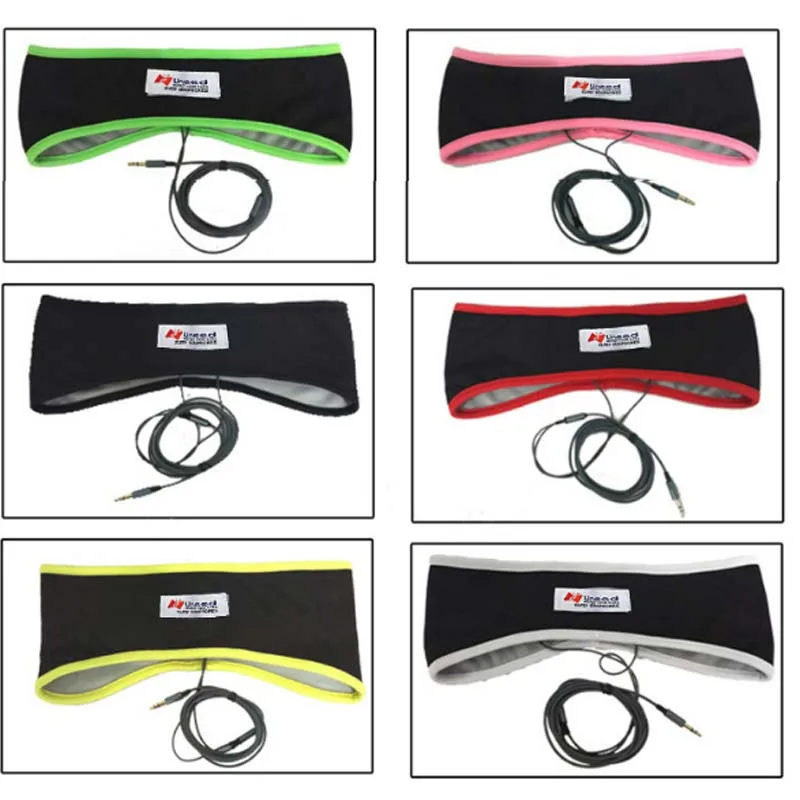 Esportes fone de ouvido máscara de dormir anti-ruído fone de ouvido bandana 3.5mm com fio fone de ouvido leitor de música para smartphone pc