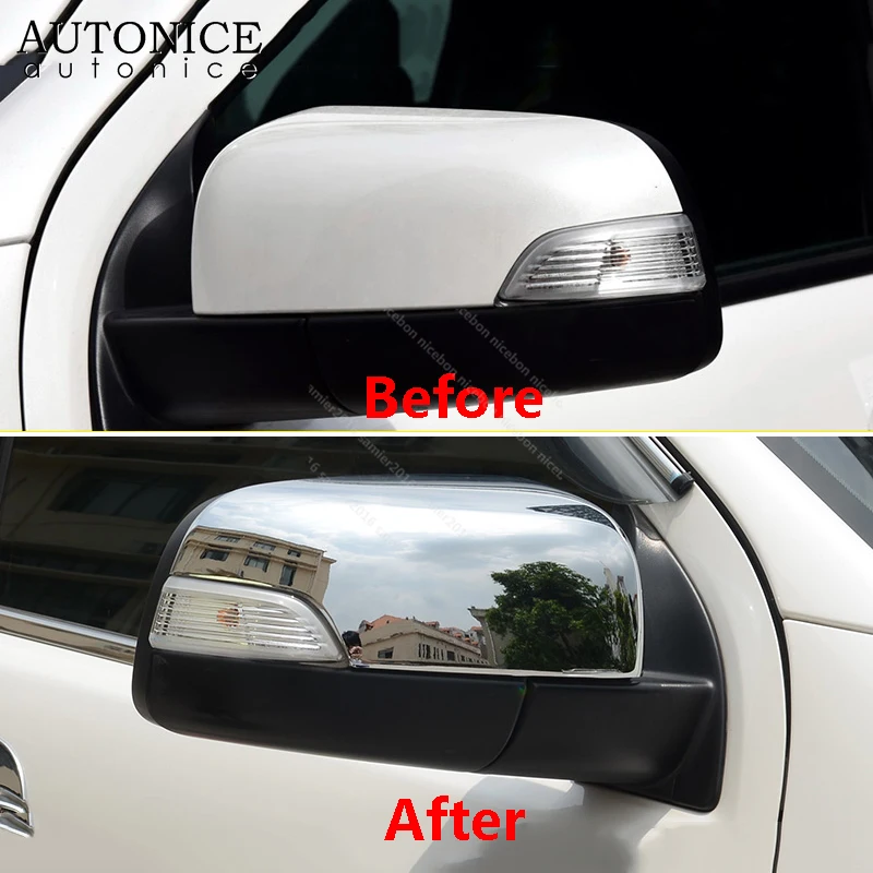 2pc Chrome Rear View Side Mirror Cover Trim for Ford Ranger Everest Endeavour Mazda BT-50 BT50 2015 2016 2017 2018 2019