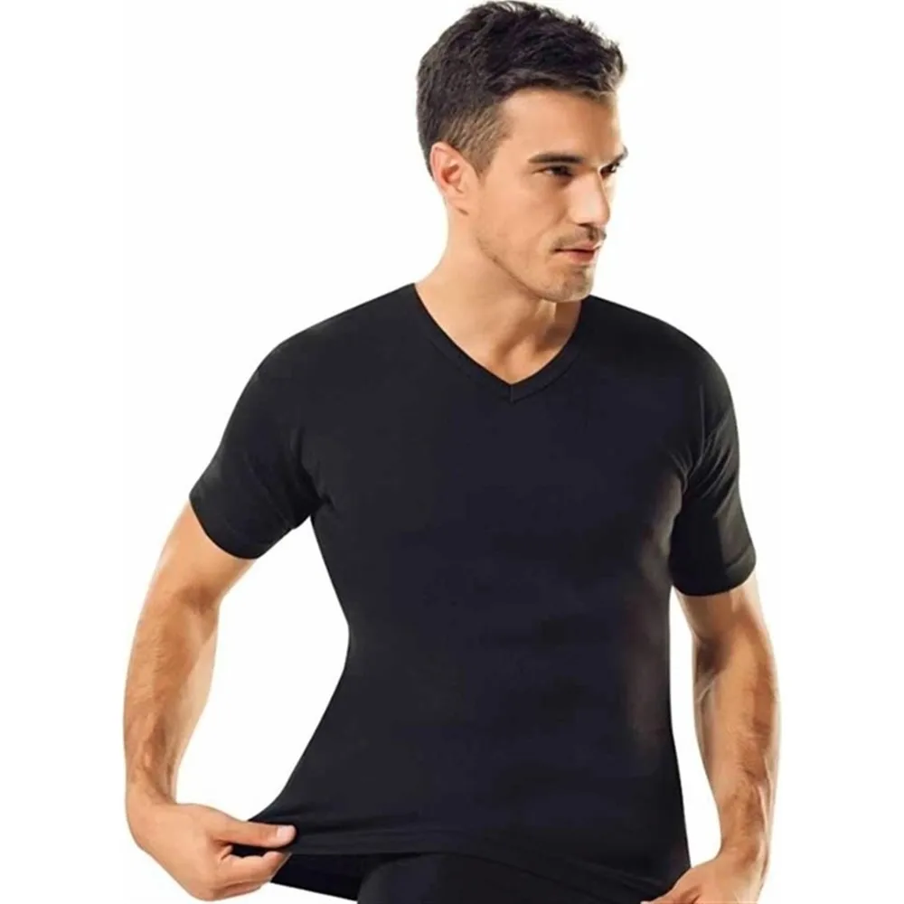 T Shirt Mens Black And White 100% Cotton T-shirts Summer Tshirt Tops European Size By Made In Turkey cotton