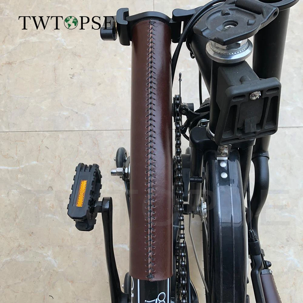 TWTOPSE Bicycle Frame British Flag Protector Covers For Brompton Folding Bike Cycling Leather Cover Handmade Parts Thick 1.8-2mm