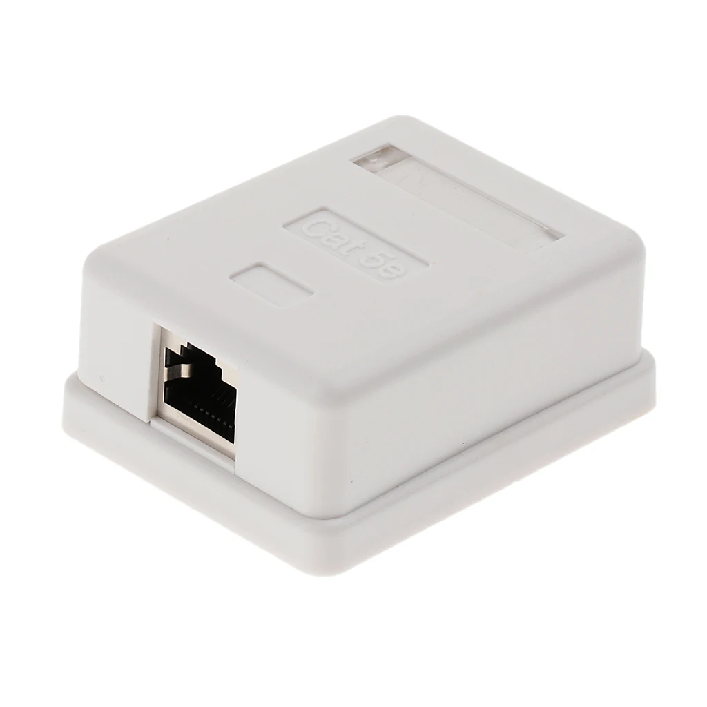 2 Sk.Single Port Cat5e Surface-Mount Box 1x  Ethernet Port Cat5e  Network / Internet Cable Wall Mount Junction Box