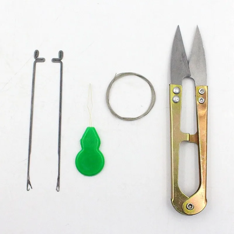 6PC Threading Crochet Threading tool filettatura strumento di perline filettatura ago piombo gancio uncinetto Set Ewing Machine Needles