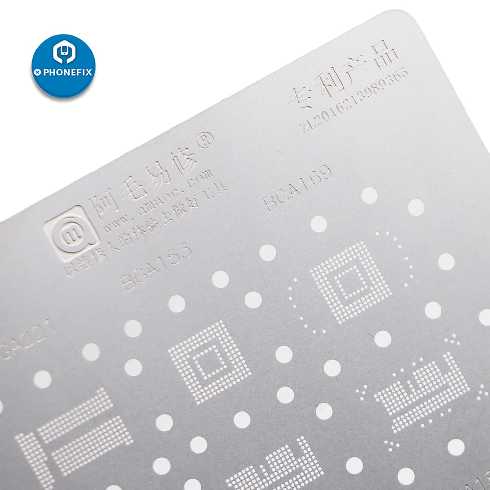 Thợ Cơ Khí ITin27 BGA Reballing Stencil 0.15Mm Tín Trồng Cho EMMC BGA221 153 169 254 162 186 149 95 134 nhiệt Trực Tiếp Bản Mẫu