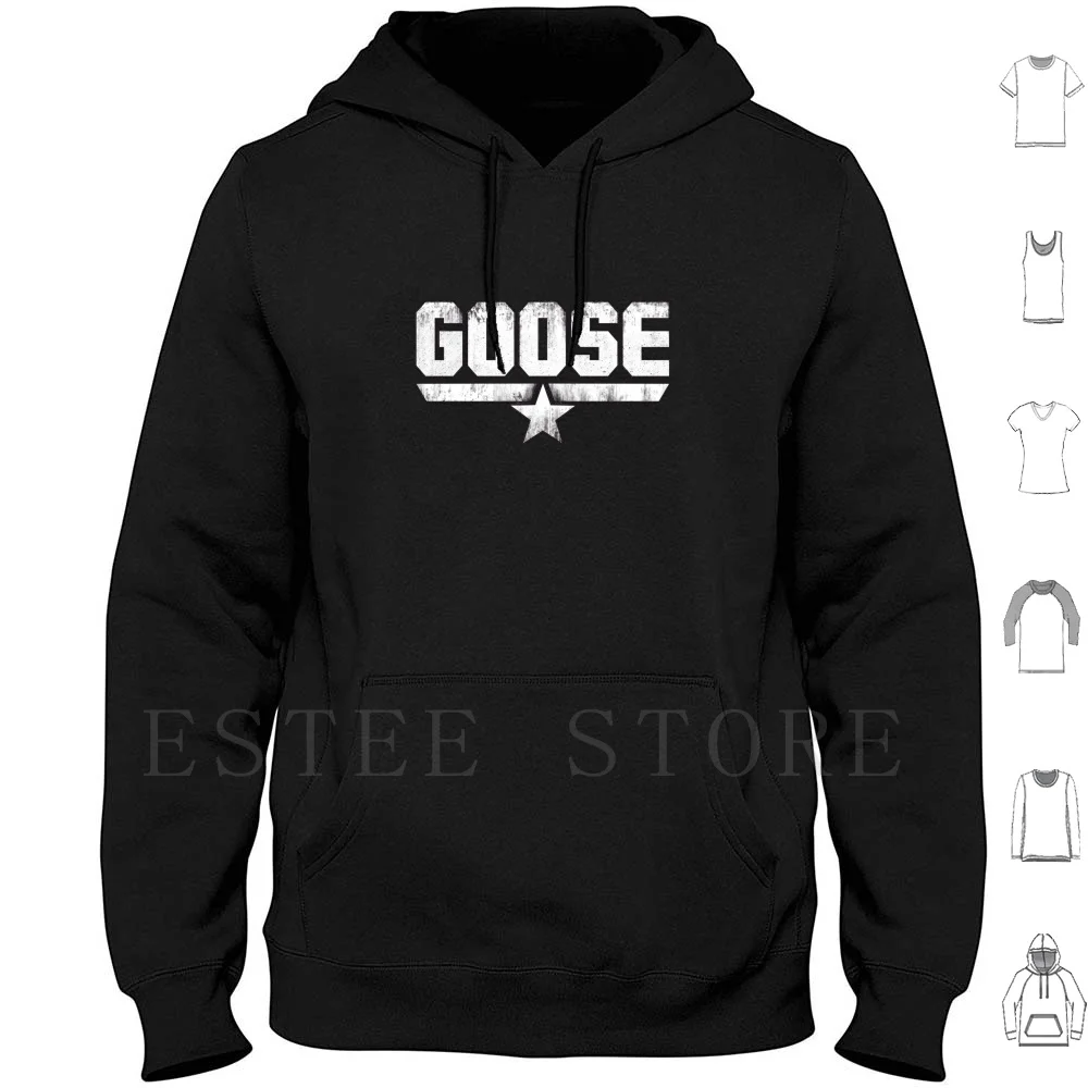 Goose Distressed Style Hoodies Long Sleeve Goose Distressed Style Save Ferris Princess Bride Death Or Glory 80s