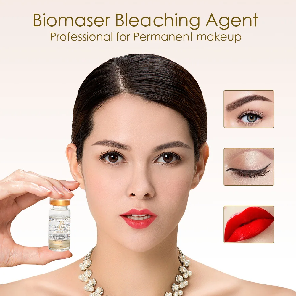 Biomaser Tattoo Bleaching Agent In Time Cleaning Error For Permanent Makeup Machine Eyebrow,Eyeliner,Lips Tattoo Needle Supply