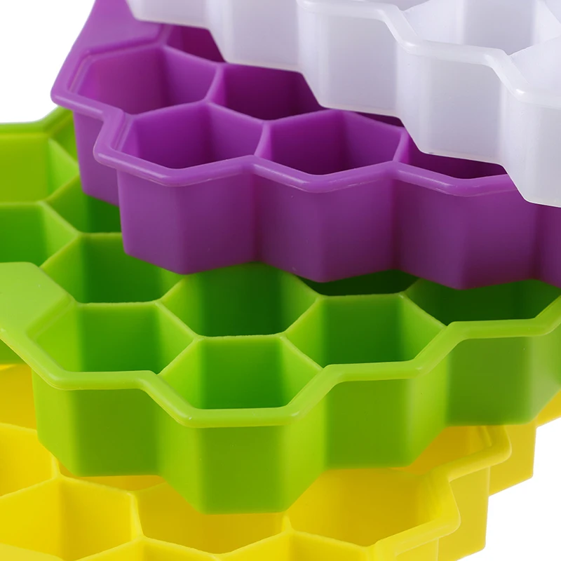 

37 Cubes Home Kitchen Ice Cube Tray Summer Honeycomb Shape Ice Cube Tray Ice Cube Mold Storage Containers Drinks Molds