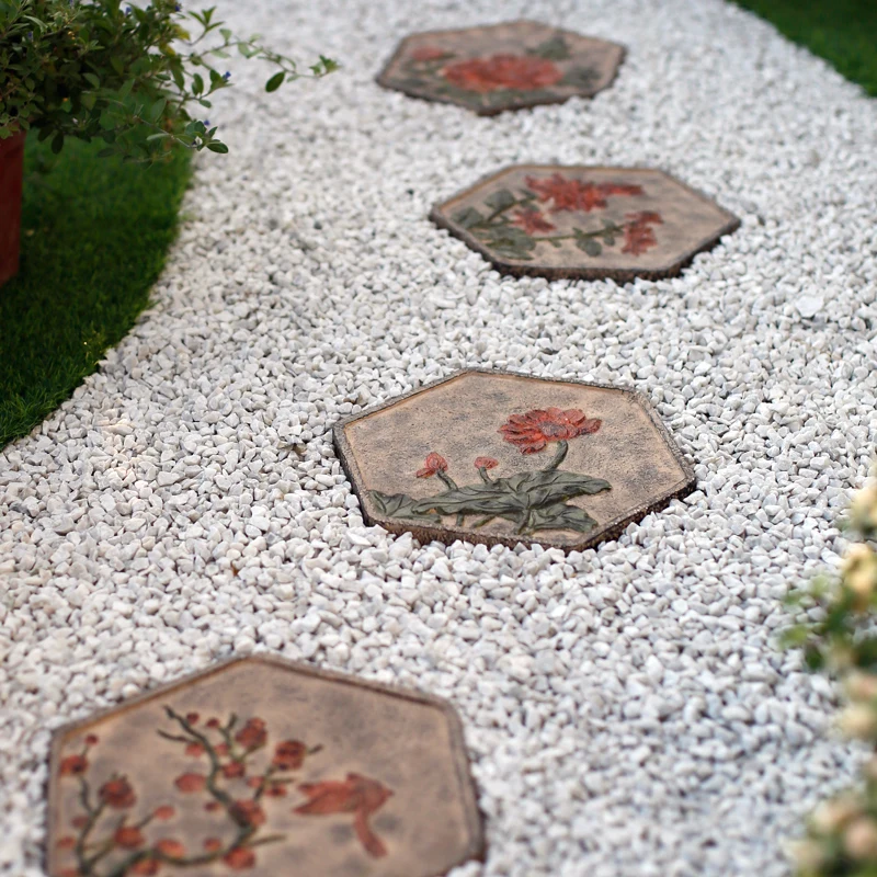 

Chinese Outdoor Courtyard Decoration Creative Stepping Stone Garden Floor Decoration Stepping Stone Floor Tile Yard Garden Lawn