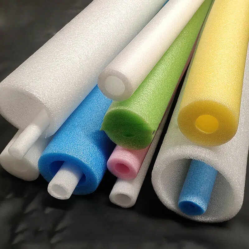 1M EPE Protective Pipe Pearl Wool Sponge Foam Rubber Tube White