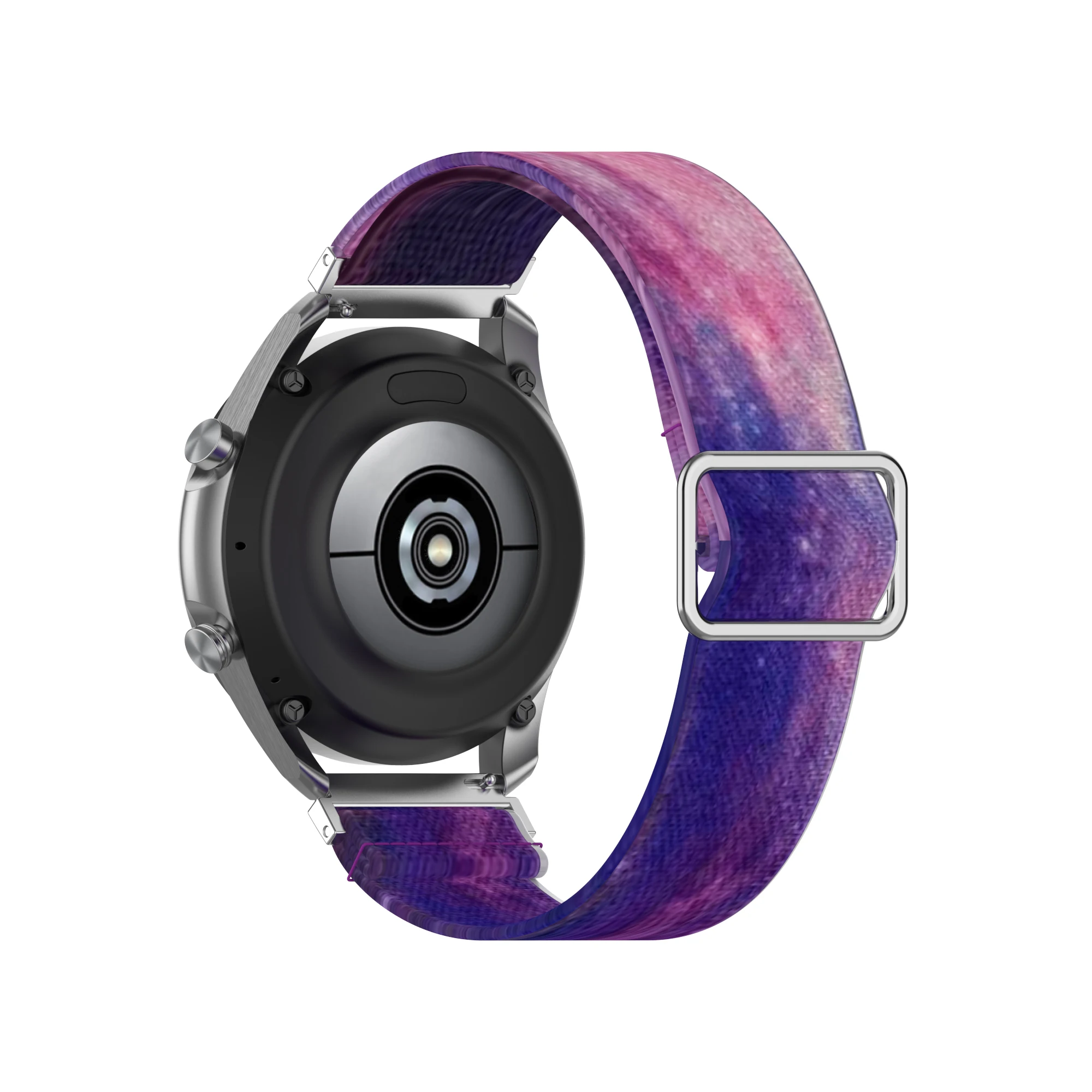 삼성 갤럭시 워치 3/액티브 2/46mm/42mm/기어 S3 용 손목 스트랩, 화웨이 GT2 프로 밴드용 조절 가능한 탄성 나일론 루프 팔찌