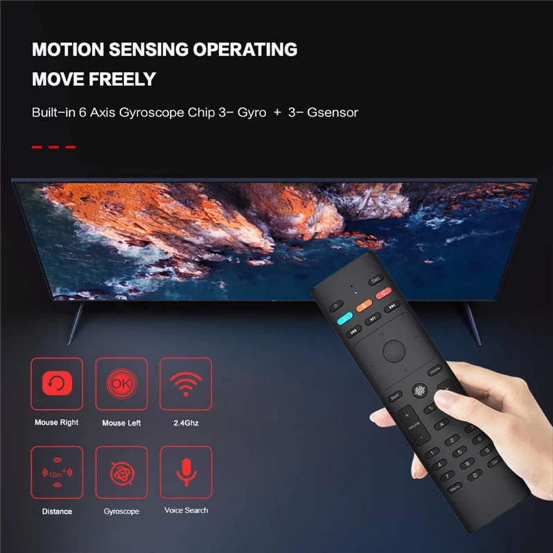 G40S Strqua G40S 6 Axis Gyroscope IR Learning Air Remote Mouse for Android TV Box IPTV PC Pad ,Smart Remote Controller