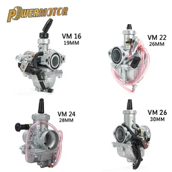 Mikuni-carburador VM16, 22mm, VM22, 26mm, VM24, 28mm, VM26, 30mm, para motocicleta Quad ATV de 110cc a 250cc